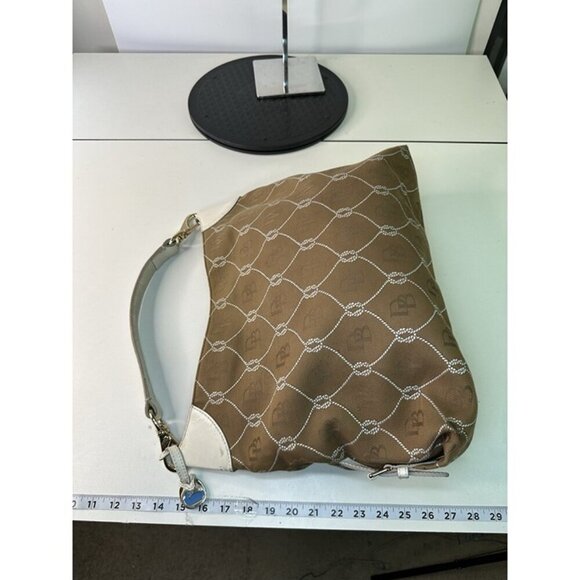 DOONEY & BOURKE Monogram DB Canvas Shoulder Handbag Purse Bag - Picture 12 of 12